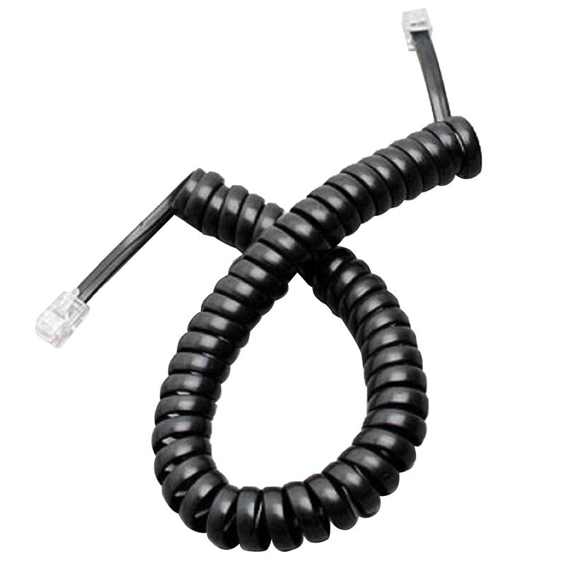 5.7Ft Black Telephone Extension Coil Cable Telephone Cable Cord