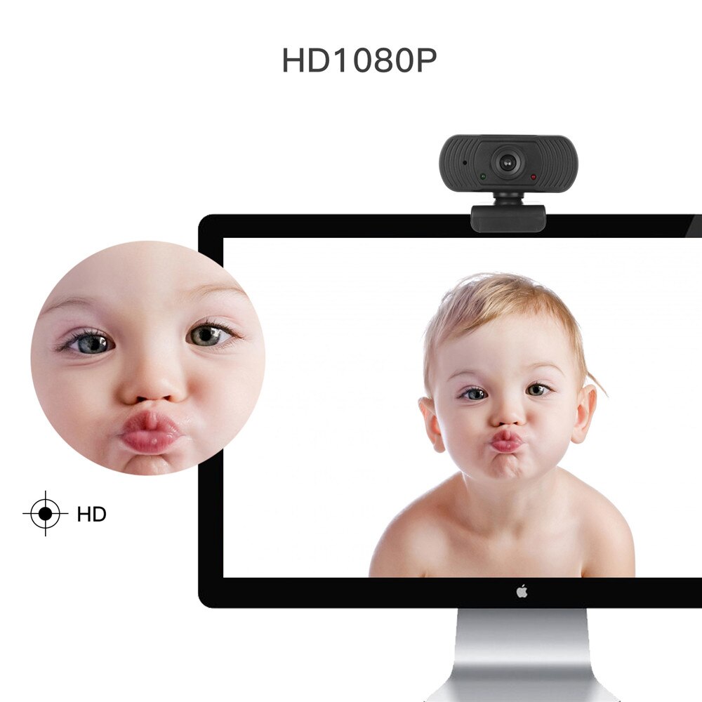 Webcam 1080p com microfone para computadores., câmera para pc articulada para lives, transmissões de vídeo, videochamada, conferências e trabalho.