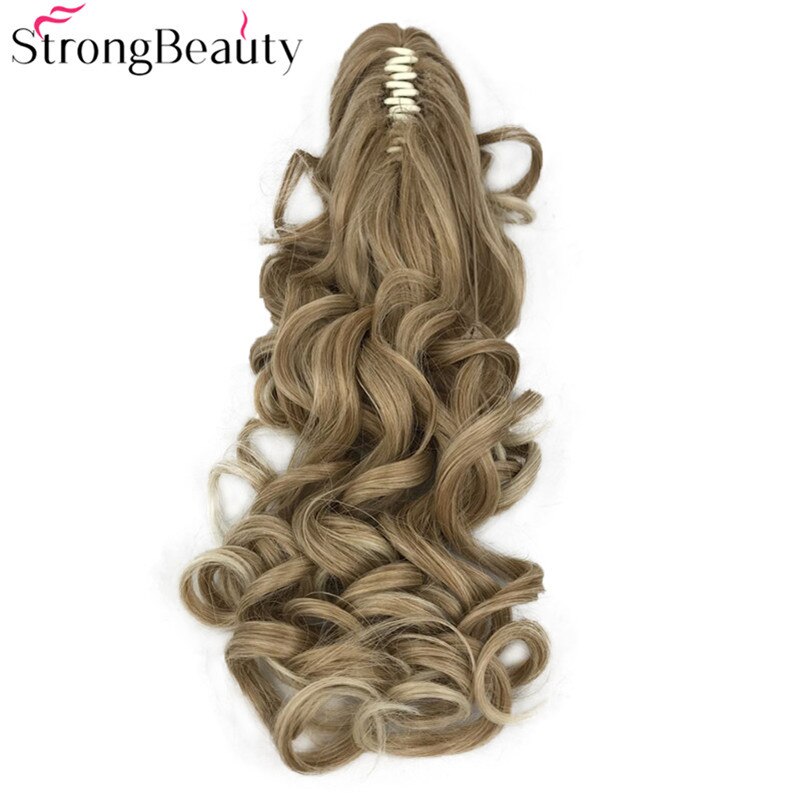 StrongBeauty Synthetic Long Wavy Ponytail Clip In Pony Tail Hair Extension Clip On Hair Piece