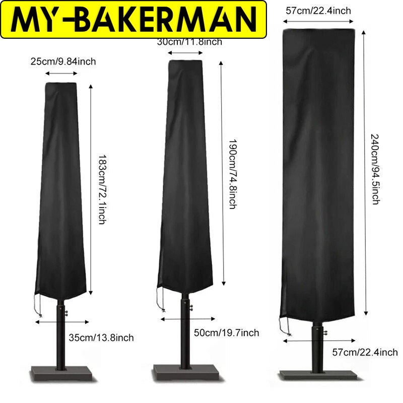 6-formaat waterdichte hoes buiten zonnescherm parapluhoes tuin weerbestendig terras cantilever parasol regenhoes accessoires