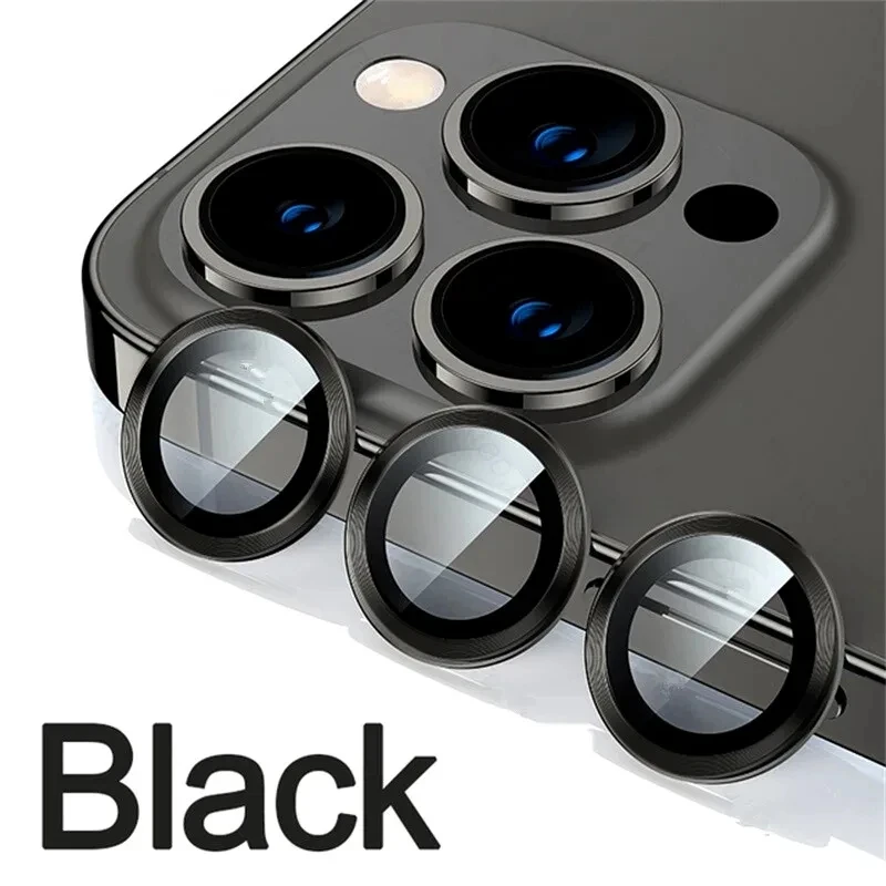 3Stck Kamera Objektiv Glas Schutz Für iPhone 11 12 13 14 15 16 Profi Max 12 13 Mini schutz Glas Für iPhone 14 15 16 Plus: Schwarz / bündeln1