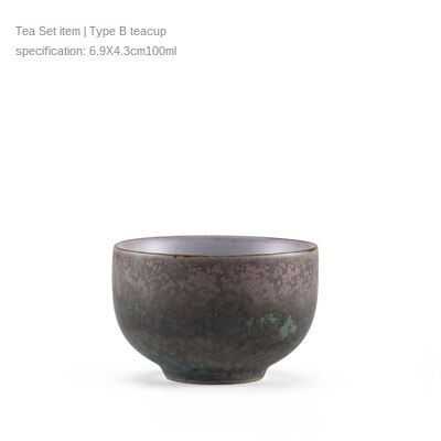 Japansk stil farverig ovn bagt keramisk kung fu te sæt kop grov keramik tekop keramisk kop mester kop enkelt kop tekopper: B