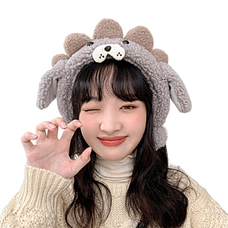 Animal Hat With Moving Ears Cute Headband Moving Ear Muffs For Women Fleece Ear Muffs Headband Bear Ear Muff M6CD: 7