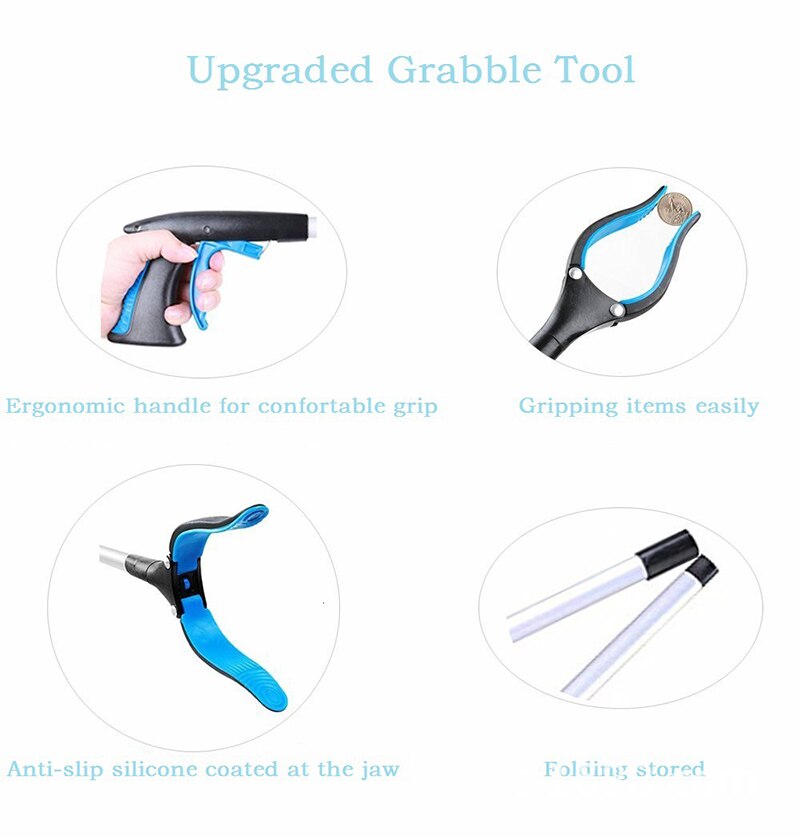 Foldable Litter Reachers Pickers Pick Up Tools Gripper Extender Grabber Picker Collapsible Garbage Pick Up Tool Grabbers