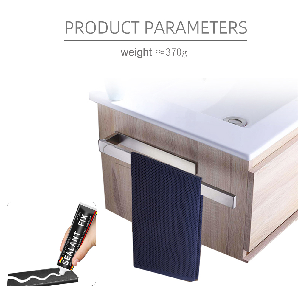Estante de gabinete de baño de Metal sin taladro, muebles de tocador, toallero, organizador adhesivo y soporte de gancho de tela lateral para gabinete de almacenamiento: Bronce