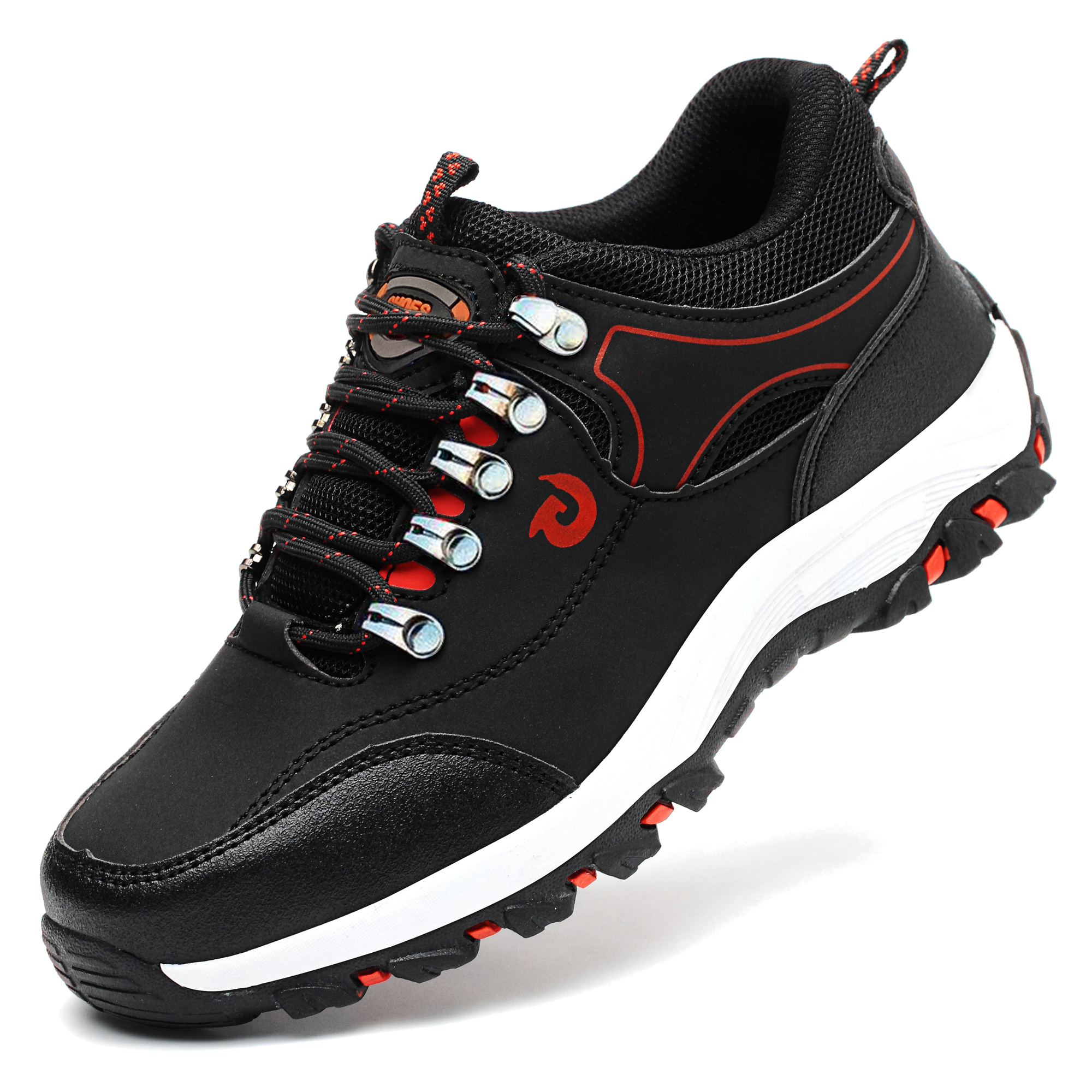 Ståltåsko til mænd beskyttelsessko arbejdsstøvler punkteringssikre sikkerhedssko herre arbejdssko sneakers byggesko: 40 / Sort