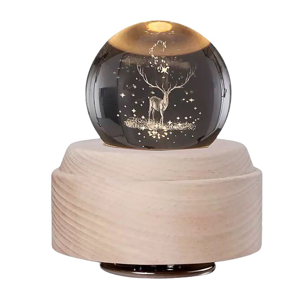 1 Pc Lamp Duurzaam Premium Voor Badkamer Thuis Office Home Badkamer Muziekdoos Houten Lichtgevende Home Decor
