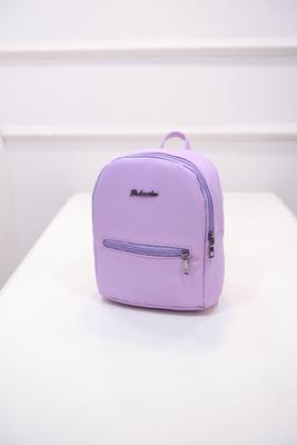 College Wind Mini Schoudertas Pu Leer Mode Meisje Snoep Kleur Kleine Rugzak Vrouwen Tas: Purple