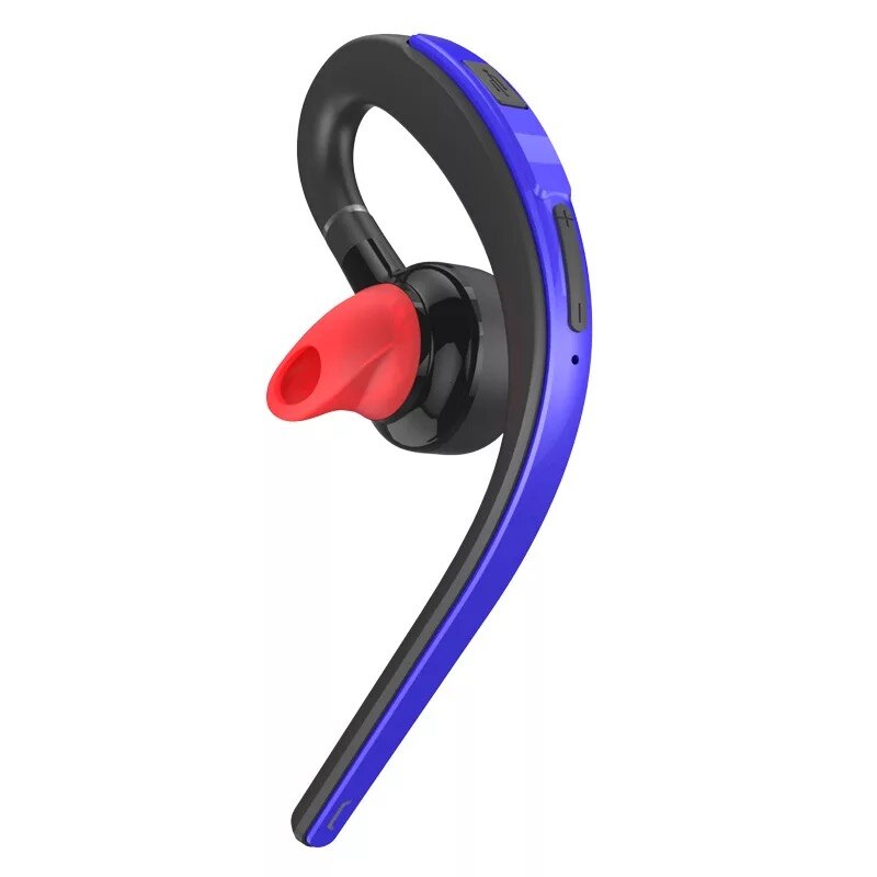 Heaton trådløse bluetooth øretelefon headset kontor bluetooth hovedtelefoner med mikrofon stemmestyring musik øretelefoner: Sortblå