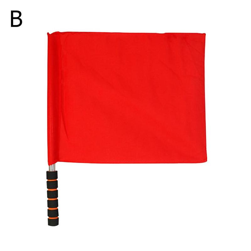 1Pc Scheidsrechter Vlag Track Field Concurrentie Signaal Vlag Voetbal Scheidsrechter Vlag Commando Vlag Indicator Vlag Staal Scheidsrechter Apparatuur: One-size red