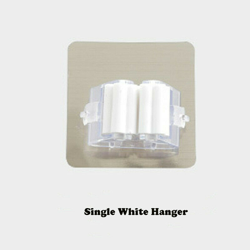 Magical Wall Mounted Mop Organizer Holder Brush Broom Hanger Storage Rack for crochet pour balais murales: Single White