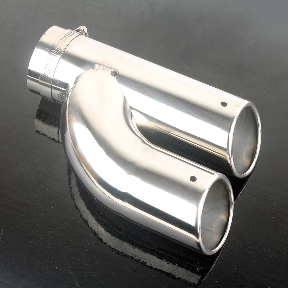 1pcs Double d'échappement silencieux embout de tuyau d'échappement pour Skoda Octavia 2007-