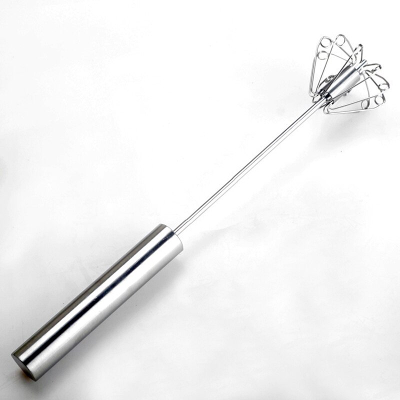 1PCS Manual Stainless Steel Miracle Push Magic Whisk Kitchen Mixer Whisk Tool Beater Egg Hand Tool Push Rotate Stiring I7W4