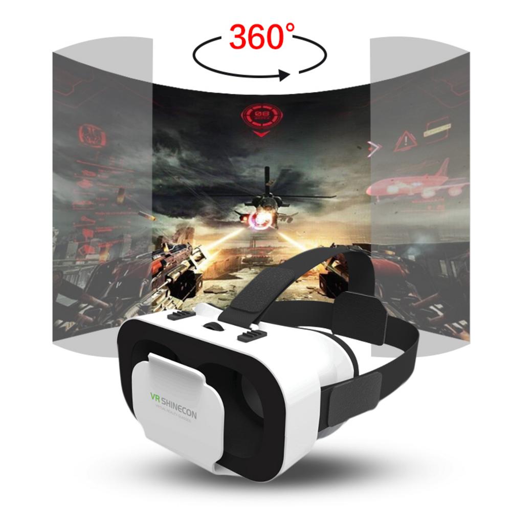 Vr shinecon 5th generationer vr briller 3d virtual reality briller letvægts bærbar kasse reality vr briller headset stereo