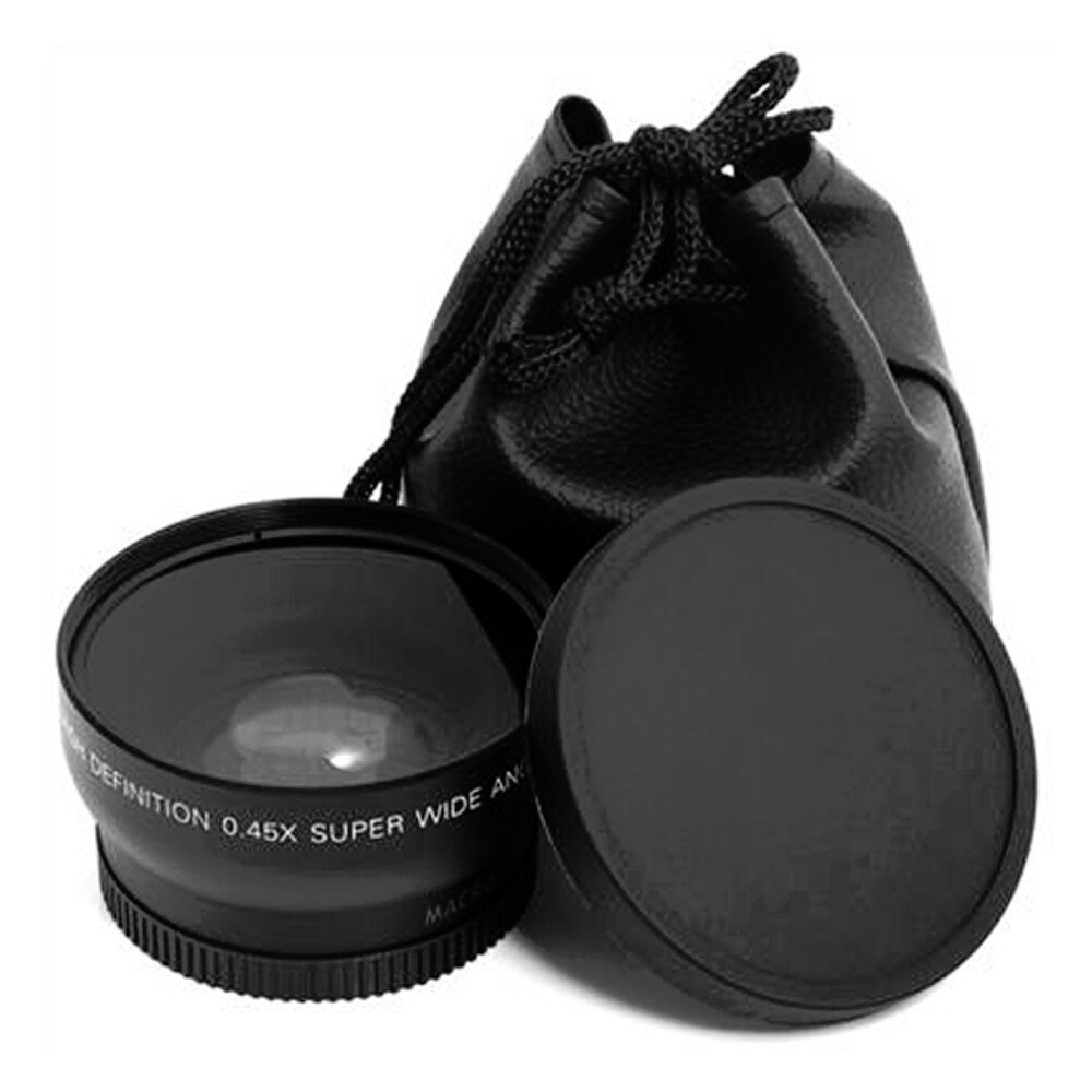 1 ensemble objectif Macro grand Angle 52MM 0.45x pour Nikon D3200 D3100 D5200 D5100 noir Super grand Angle