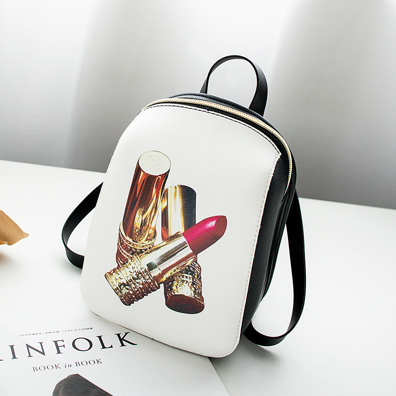 mini petit sac à dos pour l'école adolescent concepteur voyage sac à dos femme téléphone sacs à main femmes cosmétique pochette sac à bandoulière: Lipstick