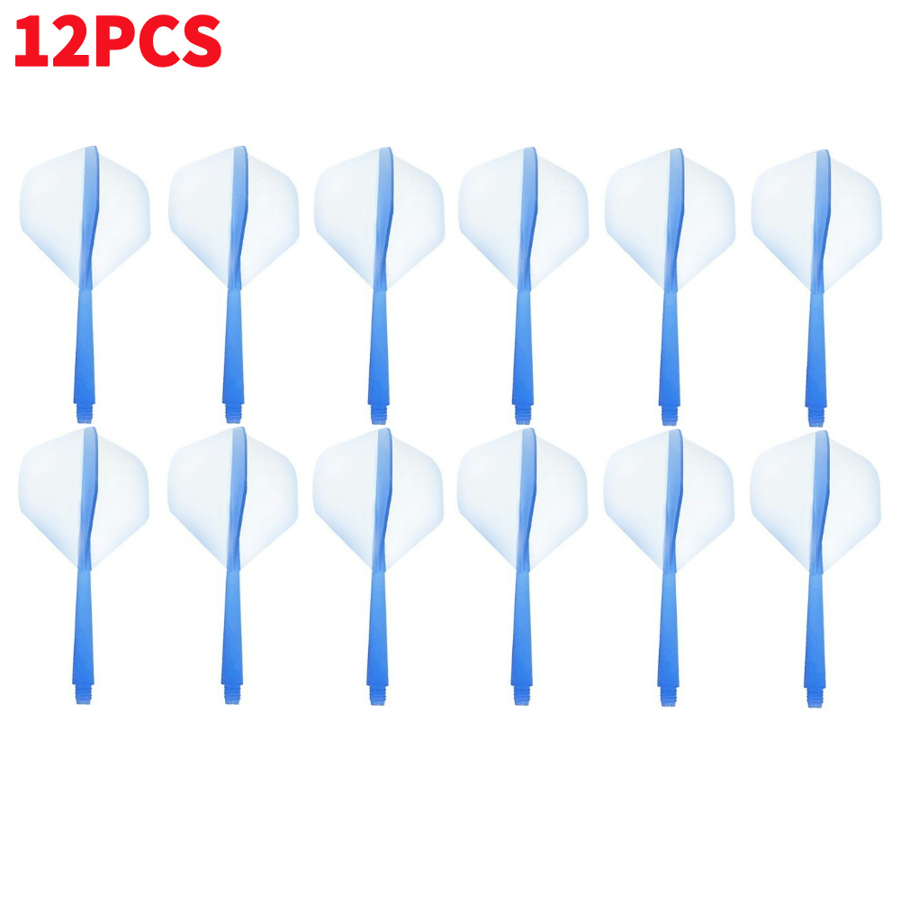 Vols et arbres de fléchettes intégrés, 3 à 15 pièces, fléchettes professionnelles Anti-chute, arbre et vols intégrés en plastique, accessoire de fléchettes: Clair