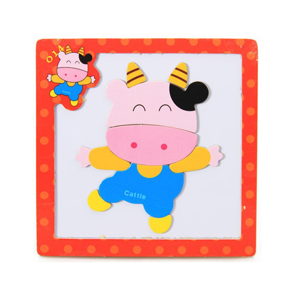 Kids Baby Wooden Wood Animal Cognition Puzzle Numbers Learning Educational Toy Cognition Puzzle Numbers education baby toys: H