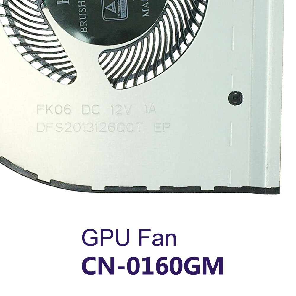 Bærbar udskiftning køler blæser til asus rog strix  gl503vs gl503vm cpu & gpu køle blæser  fk06 fk07 12v