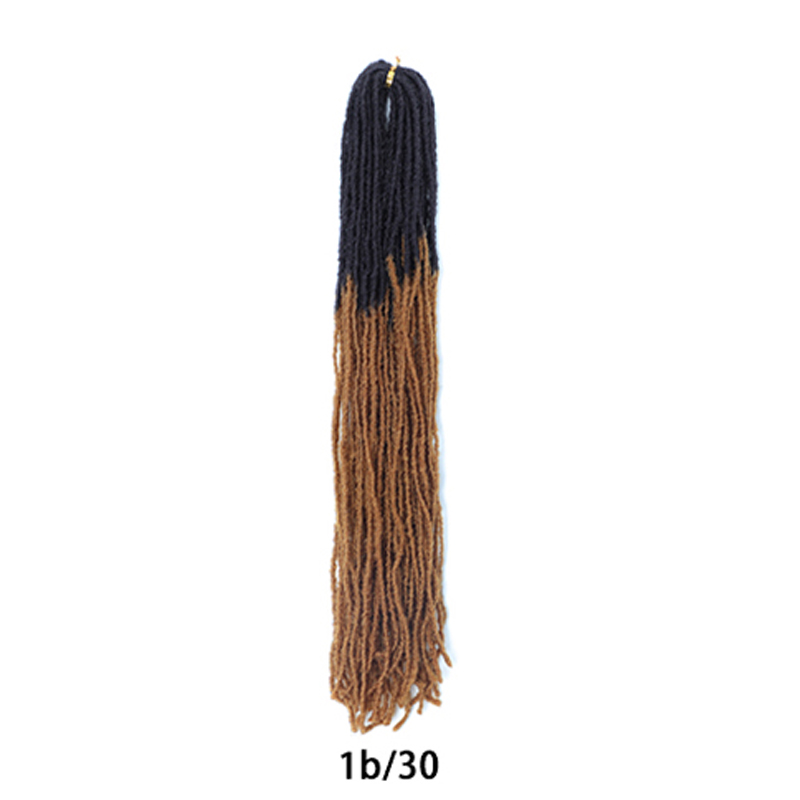18 Inch Sister Locks Hair Extensions Pure omber color Dreadlocks Synthetic Hair for Women Crochet Hair: 1b-30