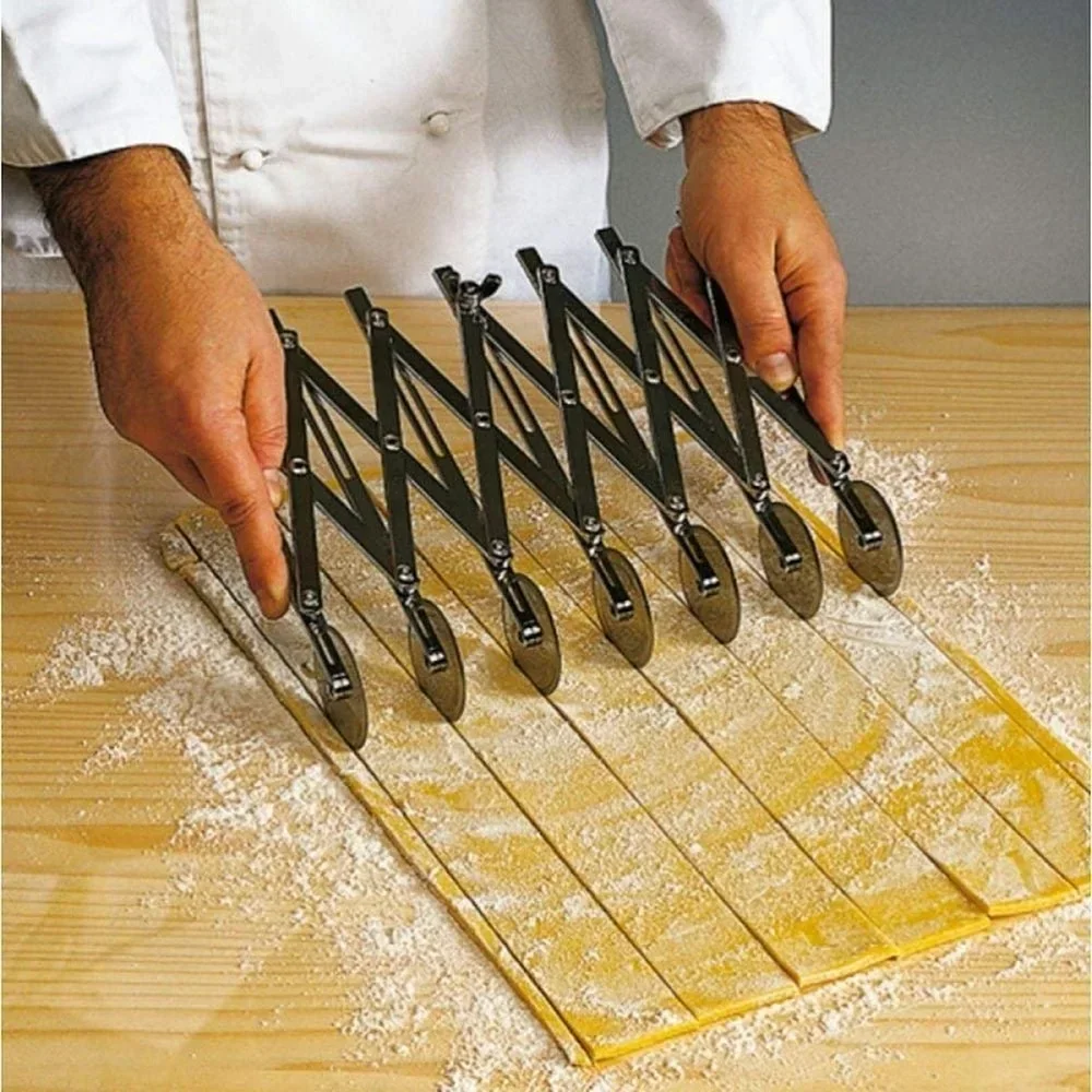 Cortador de 3/5/7 ruedas, divisor de masa lateral, cuchillo de Pasta, hoja de rodillo Flexible, pelador de pastelería de Pizza, herramientas de acero inoxidable para hornear