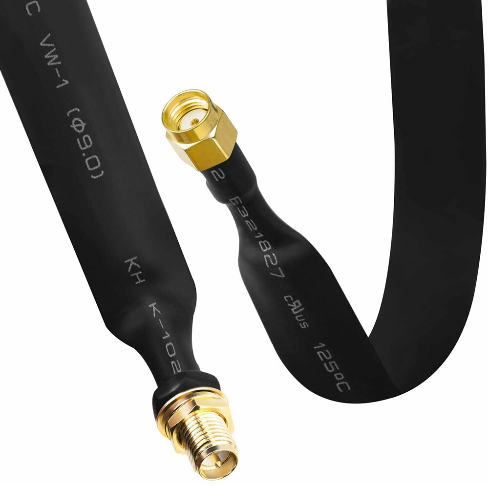 Cable de extensión RP-SMA helio de pérdida Ultra baja, 60/30cm, Cable coaxial plano, Coleta, 0-6 GHz, HNT Miner, minero, antena exterior