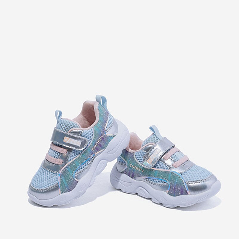 Nuevas zapatillas deportivas de primavera para niños, zapatillas de negras para niñas, zapatillas de deporte casuales con brillo para niños, zapatillas deportivas de malla para niños pequeños