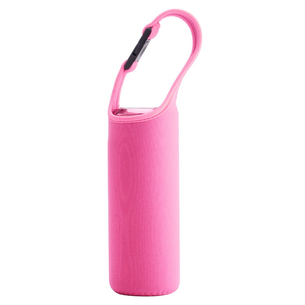 Funda aislante térmica para botella de agua de 500ml, funda protectora para almacenamiento con asa, bolsa aislante portátil: Pink