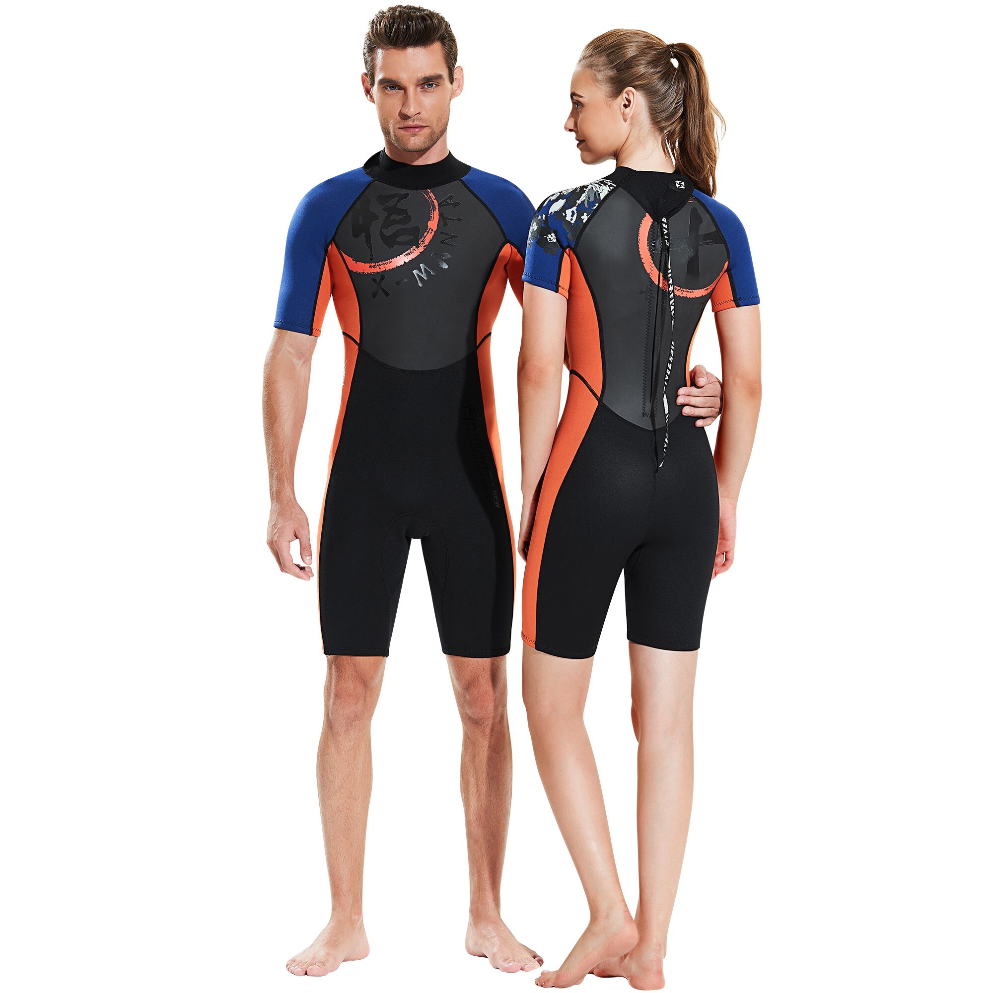 1.5 millimetri di Neoprene + Pelle di Squalo Breve Muta vestito di Un pezzo del Costume Da Bagno di Surf Vestito per Gli Uomini Le Donne Scuba Snorkeling Nuoto A vela