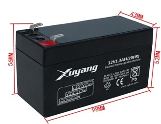 12 V 1.2Ah 1.3ah loodaccu oplaadbare batterij Veiligheid deur solar 12 v batterij back-up UPS backup power