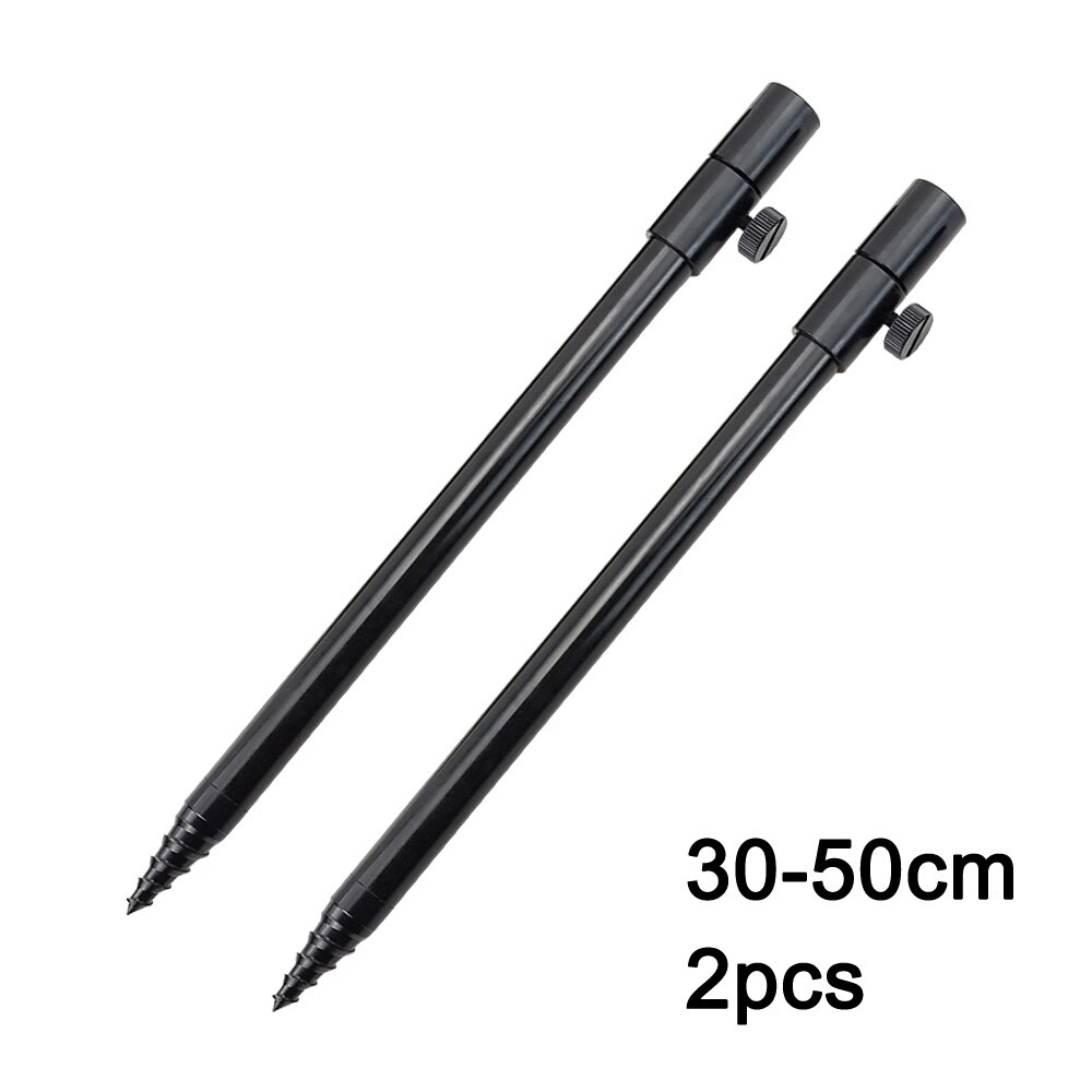 2 x Carp Fishing Tackle Bank Sticks Fishing Rod Pod Telescopic Banksticks: 30 to 50cm