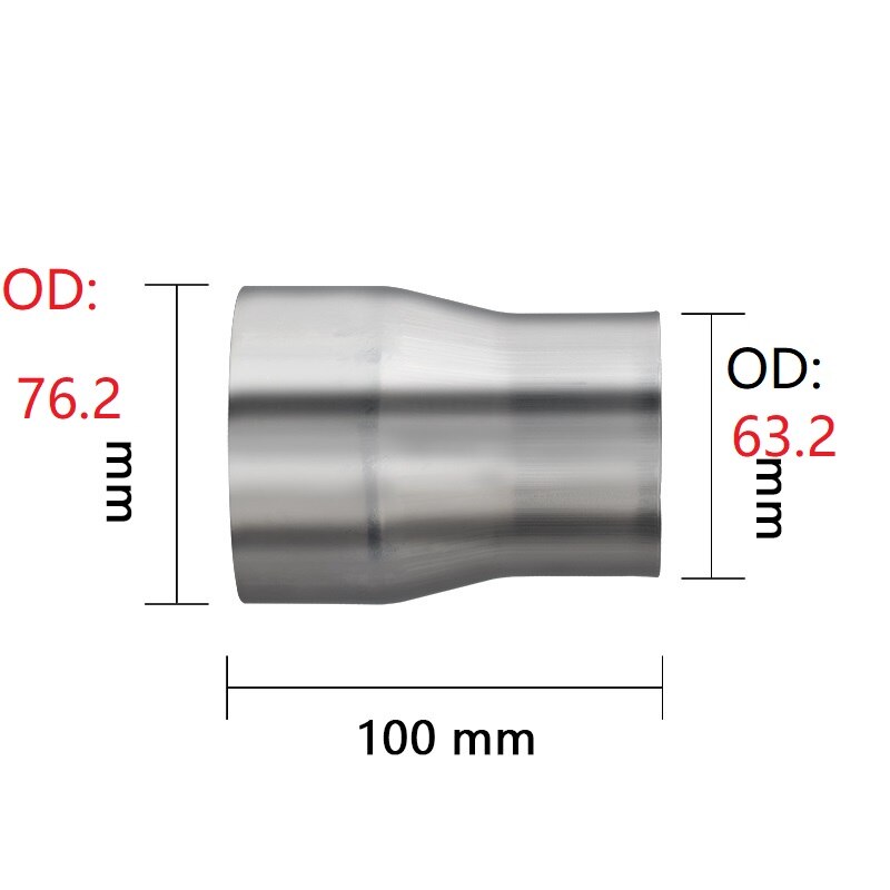 Universal 63mm-76mm auto Motorcycle Modified exhaust Muffler pipe Adapter Reducer Connector Pipe Tube