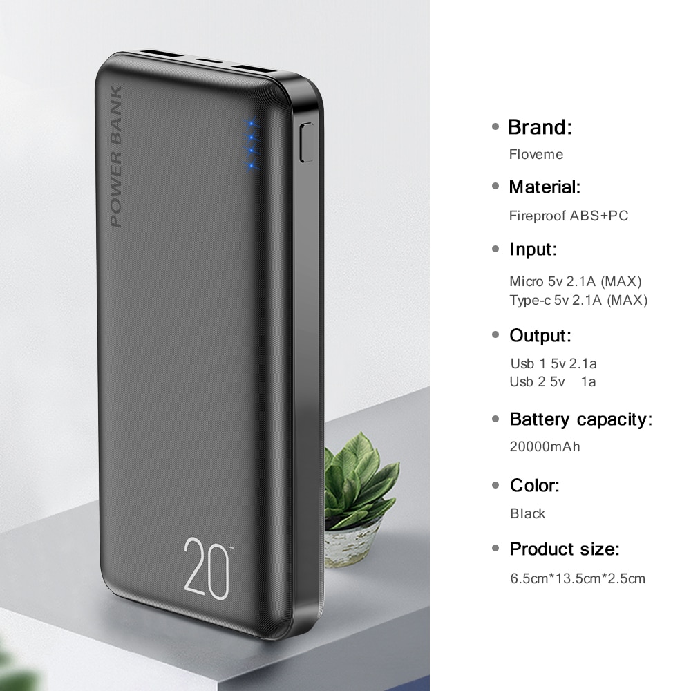 10000/20000mAh moc Bank dla Xiaomi mi 9 8 uniwersalna ładowarka Powerbank podwójne porty Usb Powerbank zewnętrzna bateria Poverbank