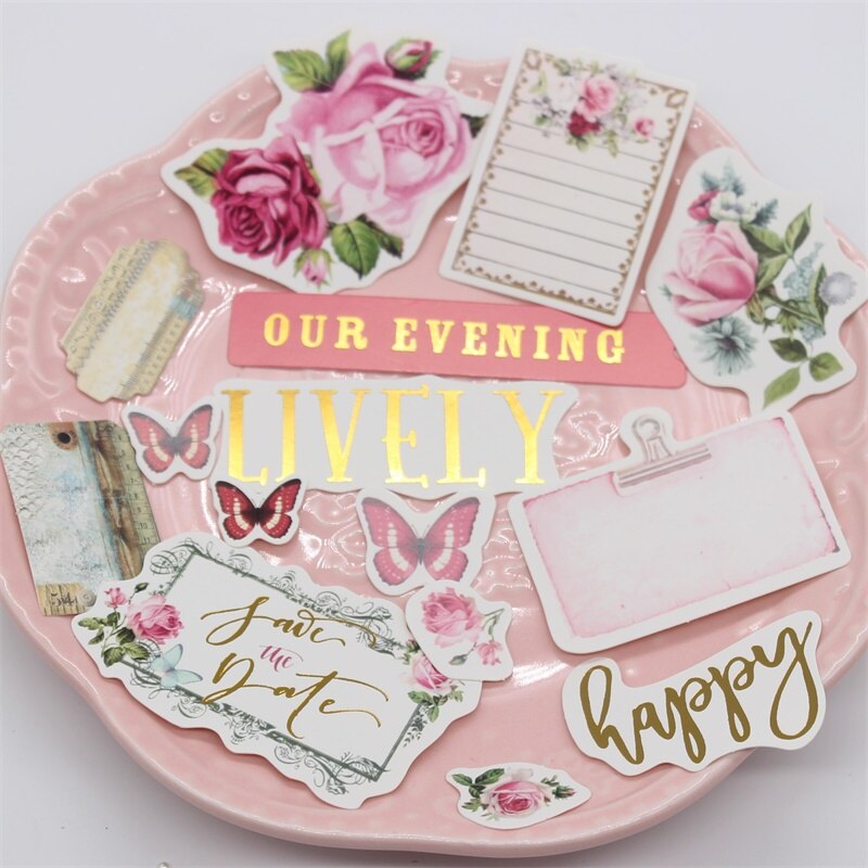 KSCRAFT 52pcs Sweet Flowers Paper Cardstock Die Cuts for Scrapbooking Happy Planner/Card Making/Journaling Project