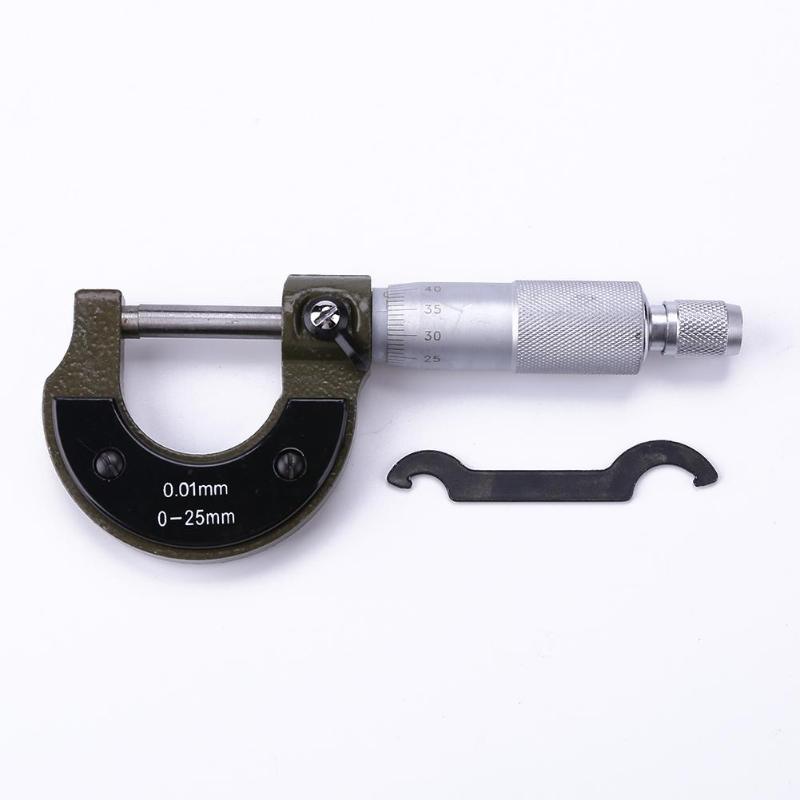 Micrómetro exterior 0-25mm/0.001mm calibrador a Vernier herramienta de medición de acero al carbono de precisión medidor indicador Medida herramientas