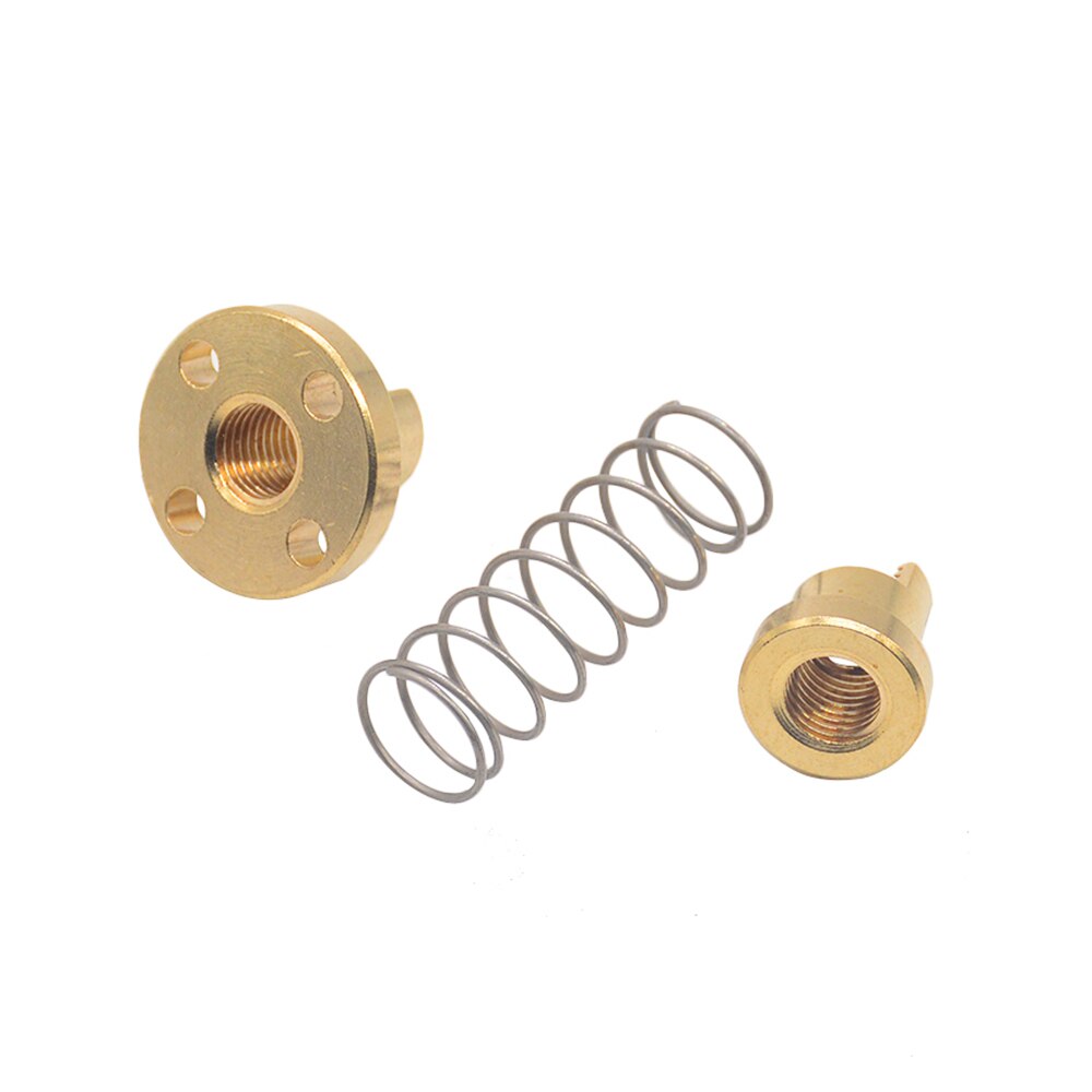 CNC 3D Printer Parts Threaded Rod Lead Screws T8 anti backlash Spring Loaded Nut Elimination Gap Nut Lead1mm2mm4mm8mm 100mm200mm