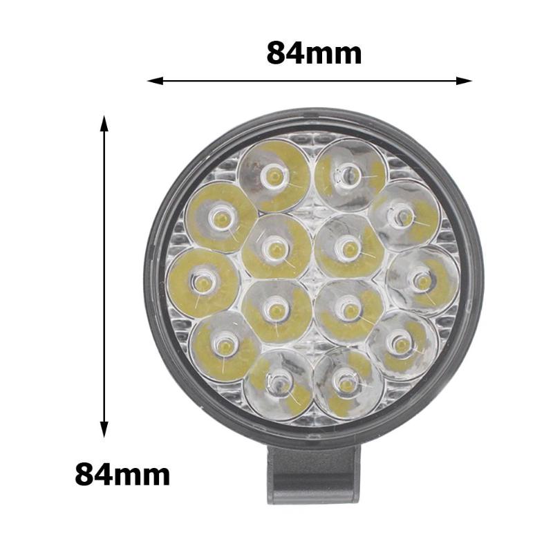 42W Round/27W Square LED Work Light Offroad Spot Beam Driving Front Fog Reversing Lighting for Truck SUV ATV Tractor: 2Pcs 42W