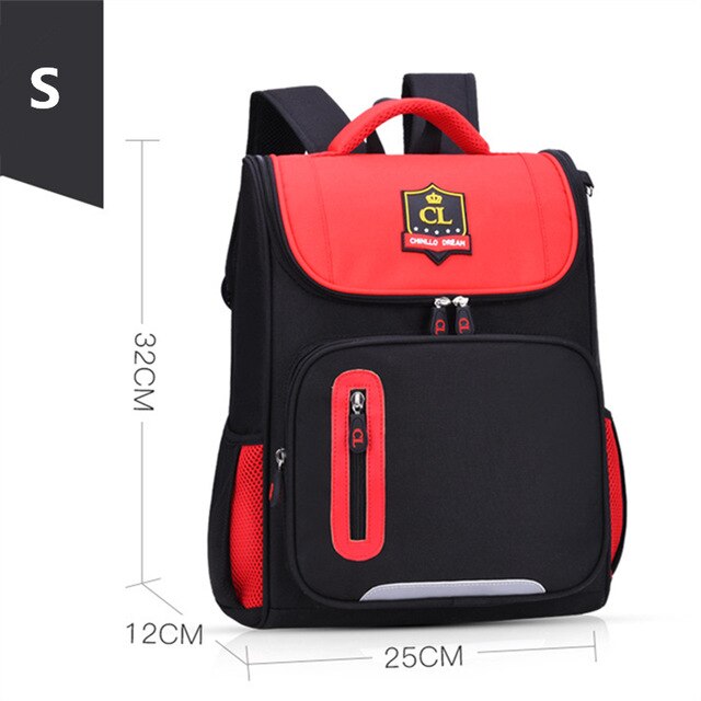 3 sacs à dos scolaires orthopédiques de taille pour le jardin d'enfants et les classes 1-6 enfants sacs d'école sac à dos pour fille garçons enfants cartable: S black