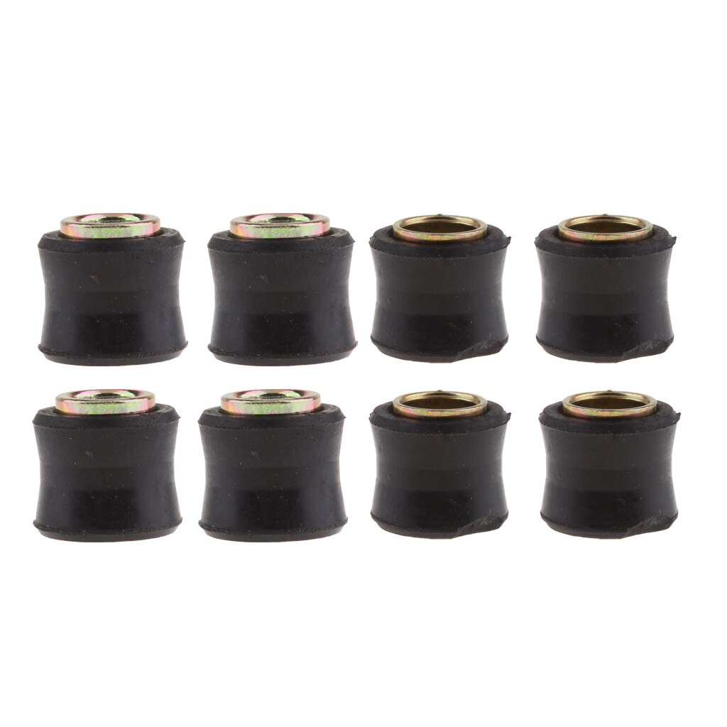 8 pack motorcykel stötdämpare upphängning bussning gummibussning 12mm 10mm