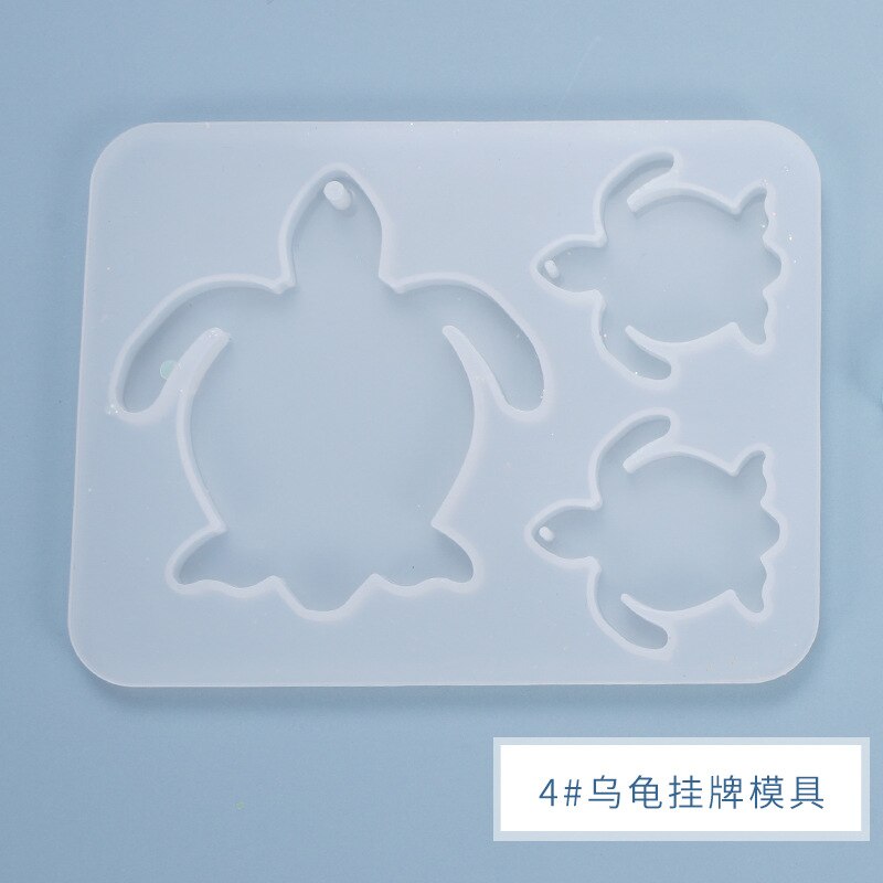 DIY Listing Pendant Resin Mold Handmade Keychain Crystal Epoxy Mold Pendant Ornament Silicone Mold For Resin: 07