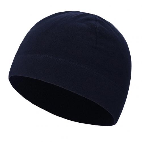 Gli uomini di Colore Solido di Inverno Berretto In Pile Arrampicata All'aperto in Bicicletta Antivento Beanie Cappello Caldo Molle Outdoor Antivento Cappello Streetwear: Navy Blue