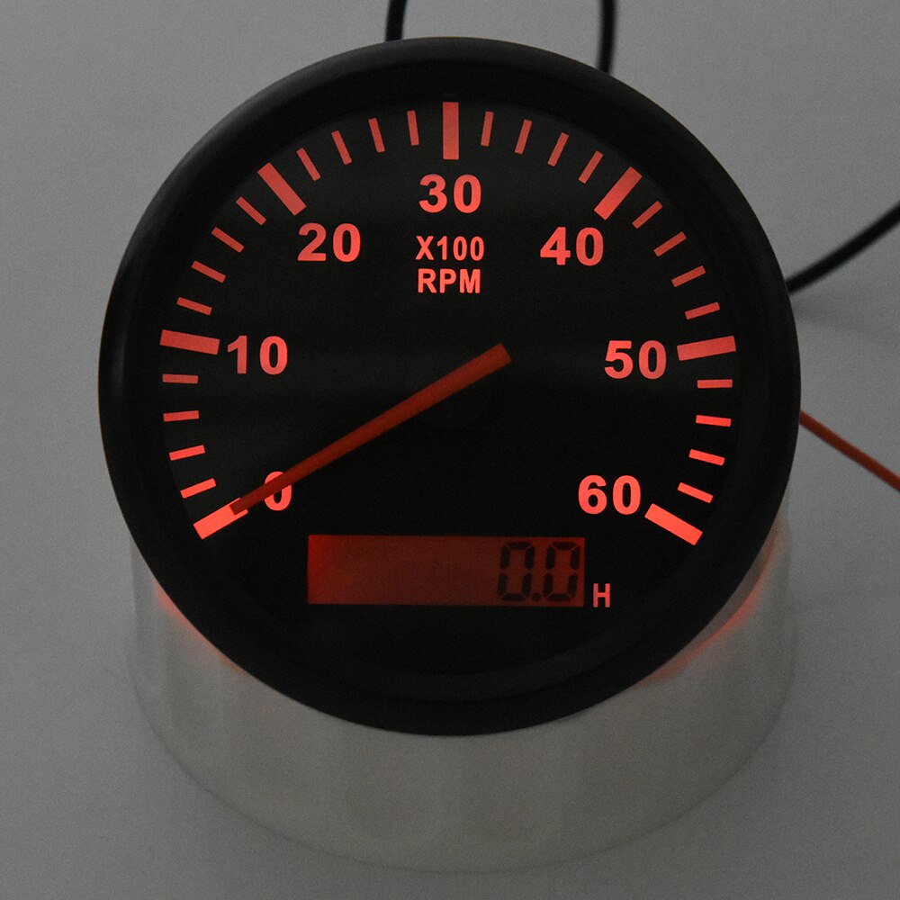 3K 4K 6K 8K RPM Tachometer-lehre Tach Sensor REV Zähler mit Stunde Meter 85mm benzin Diesel 12V 24V Rot Hintergrundbeleuchtung Anzeige