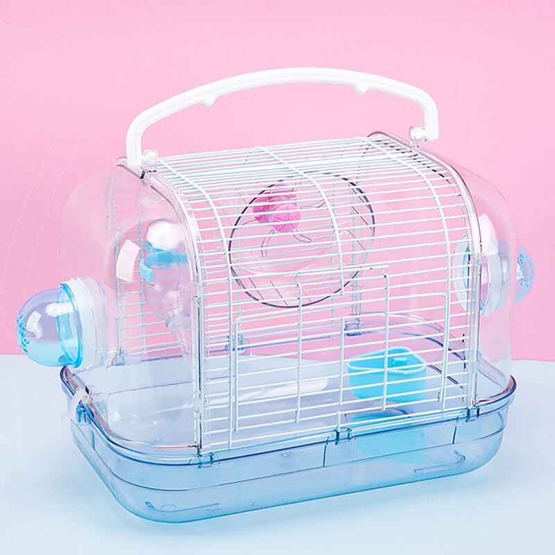 Cage de transport d&#39;oiseaux pour Hamster et petit Rat, en plastique transparent, de bonne Ventilation, détachable, facile à nettoyer, pour gerbilles