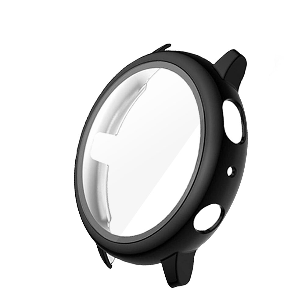 Coque pour Samsung Galaxy Watch active 2, protection d'écran antichoc tout autour + film, accessoires pour montre intelligente 44mm 40mm: Black / 40mm