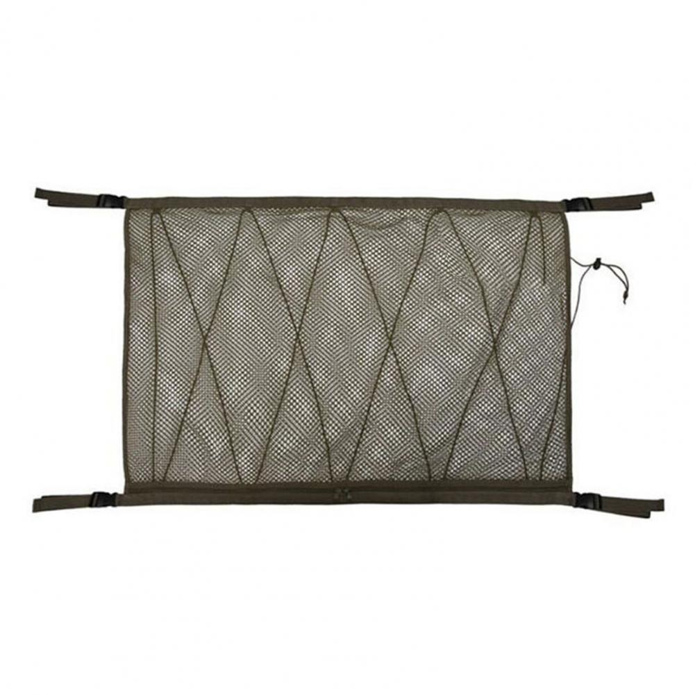 Net Bag Adjustable High Toughness Polyester Zipper Adjustable Drawstring Ceiling Net Pocket for Car
