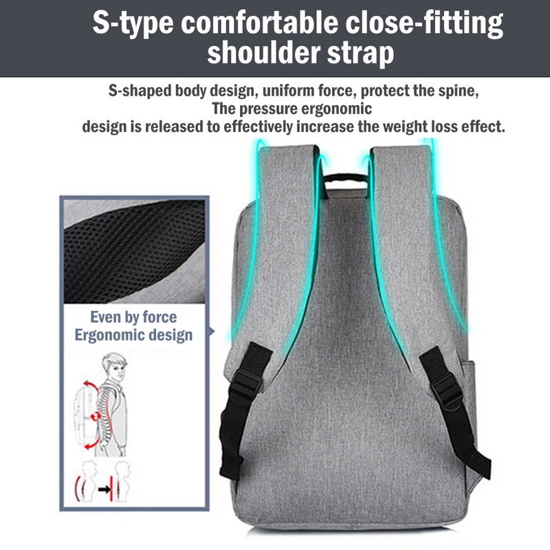 Ordinateur portable Usb sac à dos sac d'école sac à dos Anti-vol hommes sac à dos voyage sacs à dos mâle loisirs sac à dos Mochila