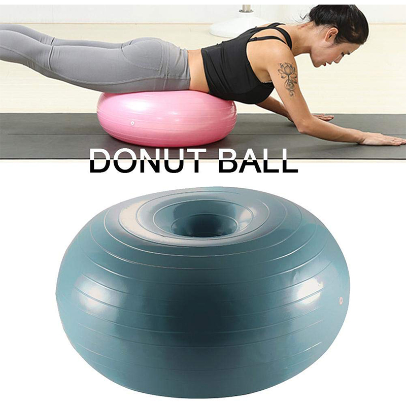 Inflatable Exercise Ball Donut Trainer Exercise Stable Yoga Fitness Accessories Portable Gym Home Strength Balance Training Ball