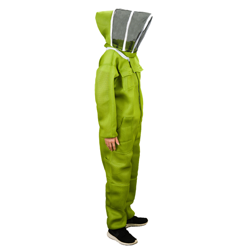 Traje de apicultura para alimento de abejas equipo ropa protectora colmena verde transpirable Anti abeja
