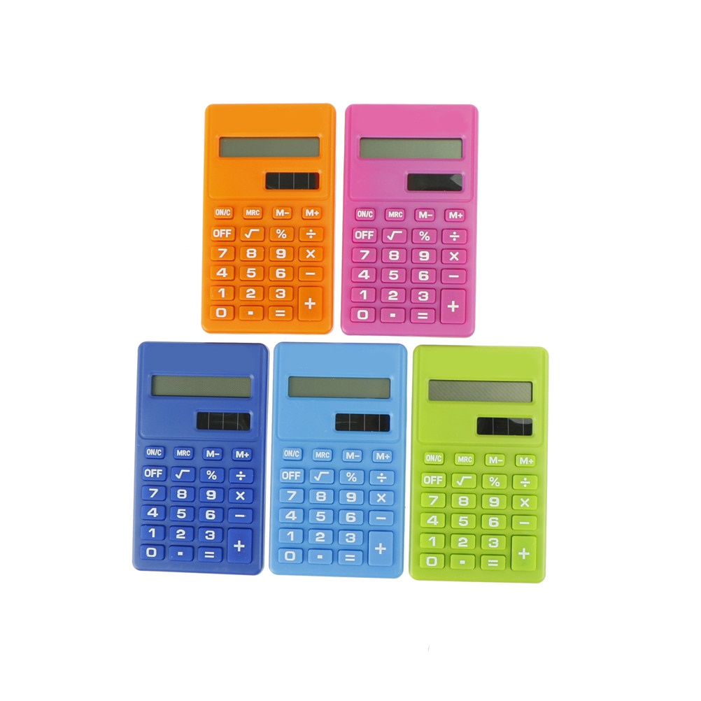 Mini Calculator 8 Digits Display Dual Power Supply Cartoon Candy Calculadora Solar Hesap Calculatrice Solaire