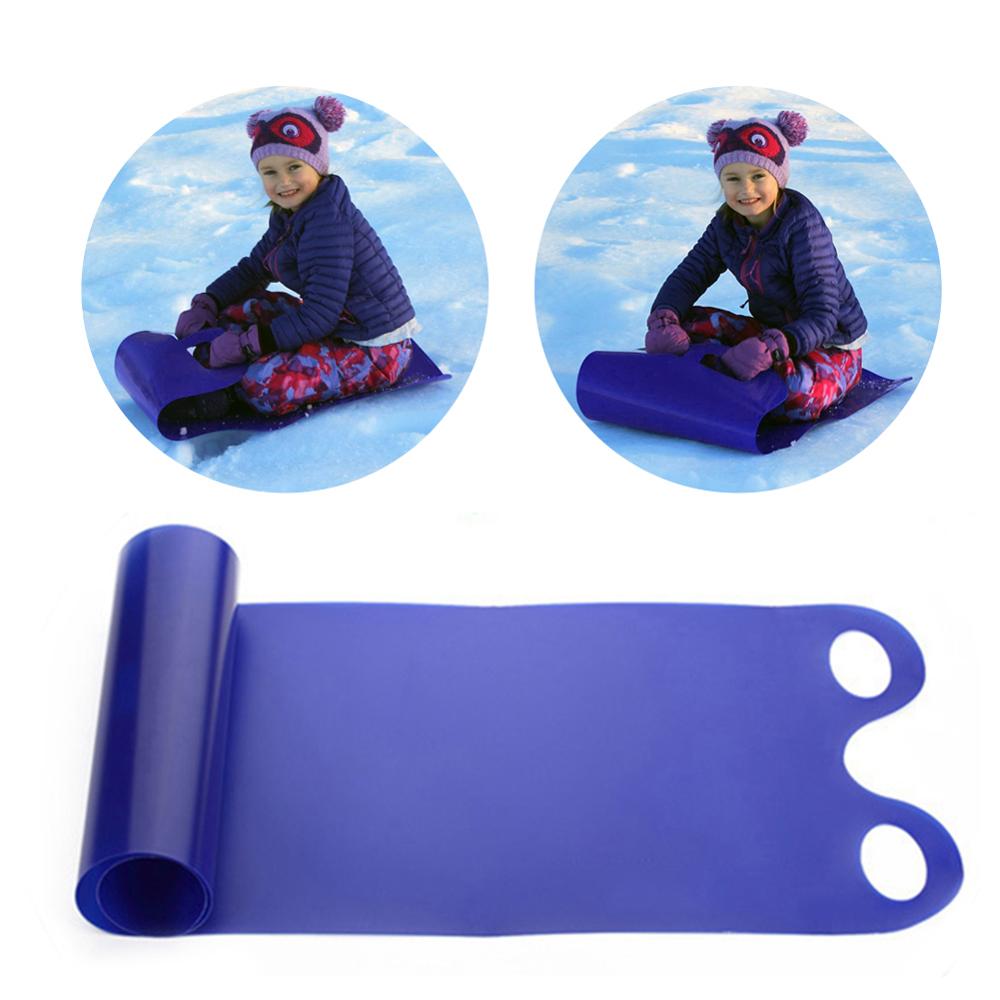 Kids Snow Sled Snow Skiing Carpet Safety Flying Carpet Winter Snow Portable Foldable Snowboard Flexible Roll Up Snow Sleds